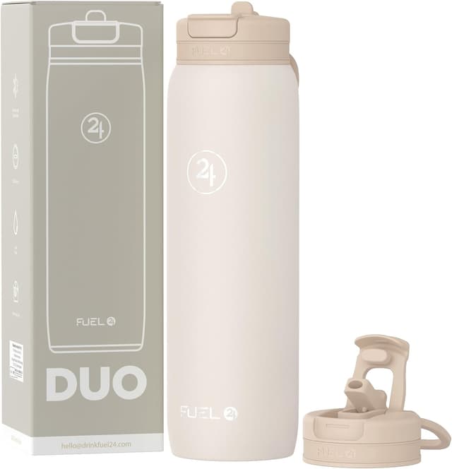 Thumbnail 6 de Fuel24 Duo stainless steel water bottle (700ml or 1L) with dual-use lid and straw – vacuum insulated flask