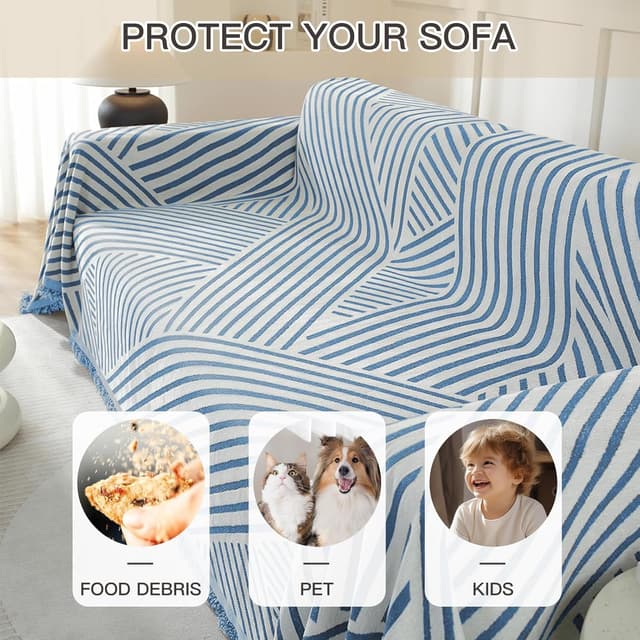 Thumbnail 4 de YSTELLAA Funda Sofa 1 Plaza 180×230 Azul-Line