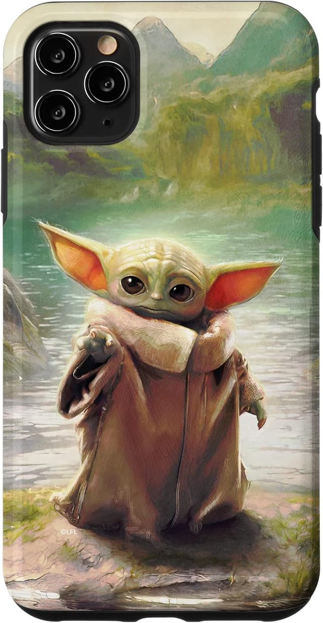 Detalle de Coque Star Wars Grogu pour iPhone 11 Pro Max – Entraînement à l’utilisation de la Force Jedi (coque en polycarbonate + TPU)