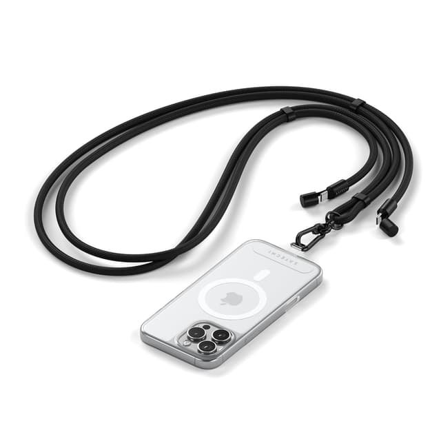 Detalle de Satechi OntheGo USB-C Lanyard Cable (60W fast charging, 480Mbps data) with crossbody strap – Black