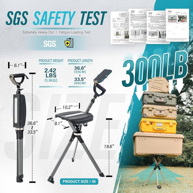 Thumbnail 3 de Ta-Da Chair Series 2 PRO Walking Stick Seat