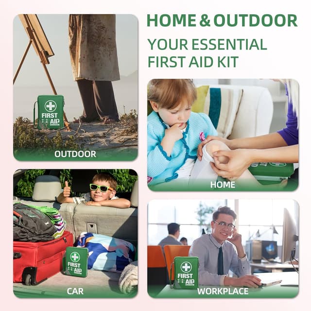 Detalle de General Medi First Aid Kit Compact First Aid Bag (175 pieces) – Reflective bag design