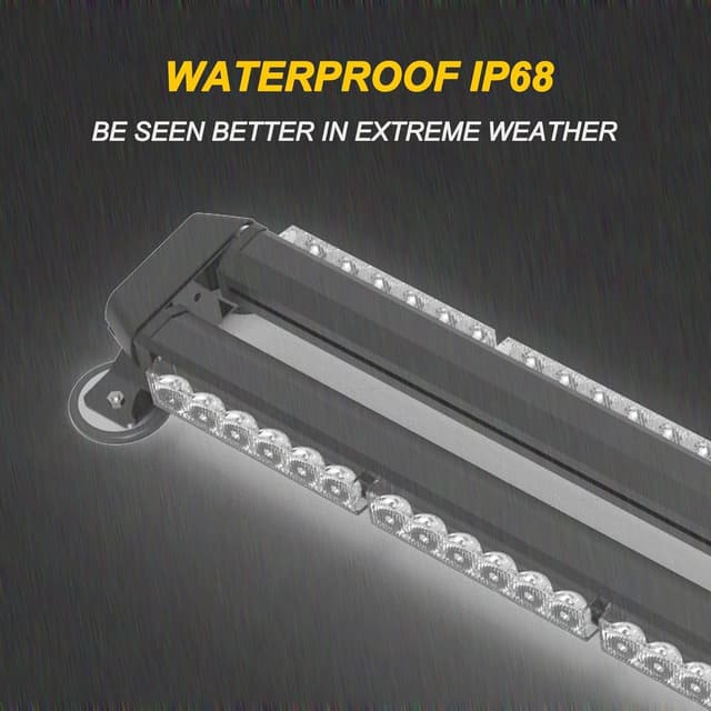 Detalle de Barre lumineuse gyrophare LED KAMOPA 96 cm (78 LED) 12/24 V avec clignotants stroboscopiques