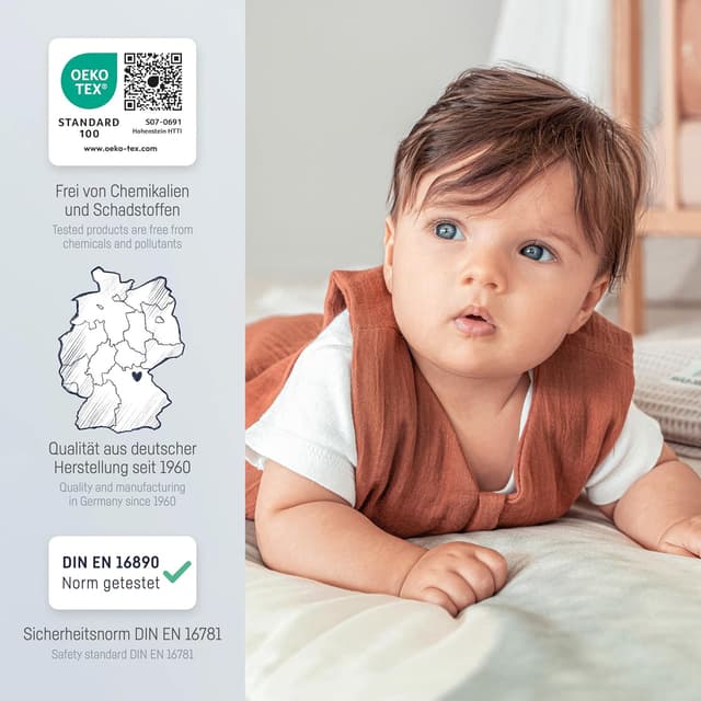 Thumbnail 5 de Julius Zöllner Sommerschlafsack Musselin 0,5 TOG Gr. 56/62