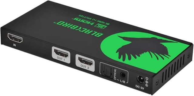 Detalle 2 de Monoprice 1x2 HDMI Splitter 8K60 4K120 Audio