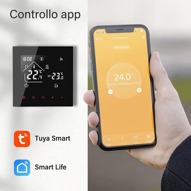 Thumbnail 2 de Termostato Graffiti TDR89B WiFi 3A