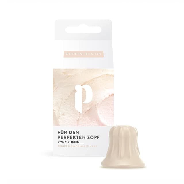 Detalle de pony puffin VANILLA – Styling-Tool für mehr Volumen & Grip im Zopf, latexfrei & vegan (Made in Germany)