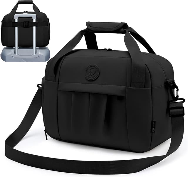 Detalle de Borsa da viaggio SUCIKORIO 40x30x20 per bagaglio a mano Wizzair/Vueling, impermeabile in pelle, 25L