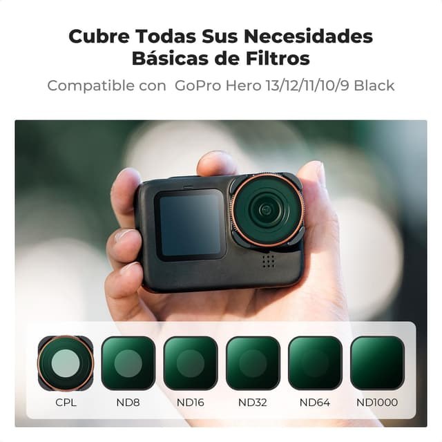 Thumbnail 1 de K&F Concept ND8 CPL para GoPro Hero