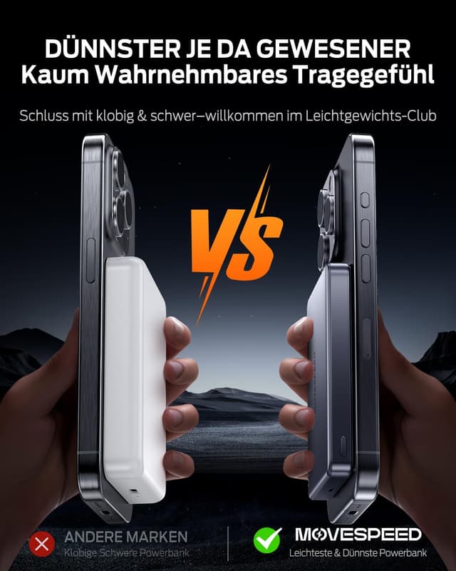 Detalle 2 de MOVE SPEED MagSafe Power Bank 10000mAh