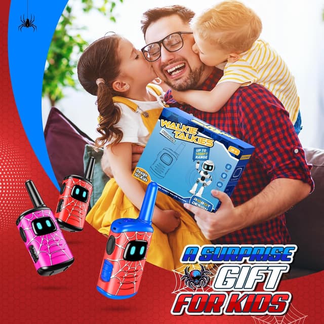 Detalle 2 de Toyokid Giochi Bambini walkie-talkie 3 pezzi ricaricabili Type-C per bambini 3-10 anni