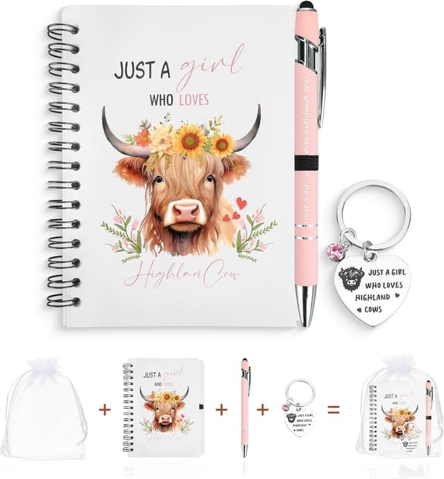Detalle de GADITIEK Highland Cow A6 notebook set