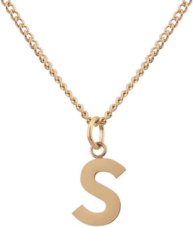 Detalle de GD GOOD.designs EST. 2015 collana con lettere iniziali in oro 18 carati, resistente all’acqua (A-Z)