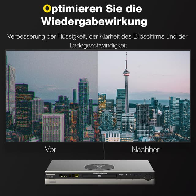 Detalle de Mwin CD-Reinigungsdisc für CD-/VCD-/DVD-Player – Linsenreinigungsset fürs Auto & Zuhause