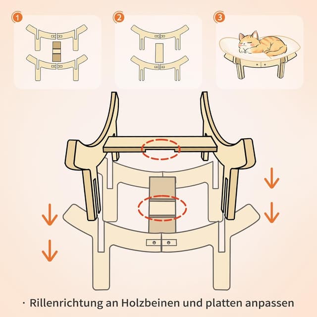 Detalle 2 de CheerPals Katzenbett Blumenform 55 cm