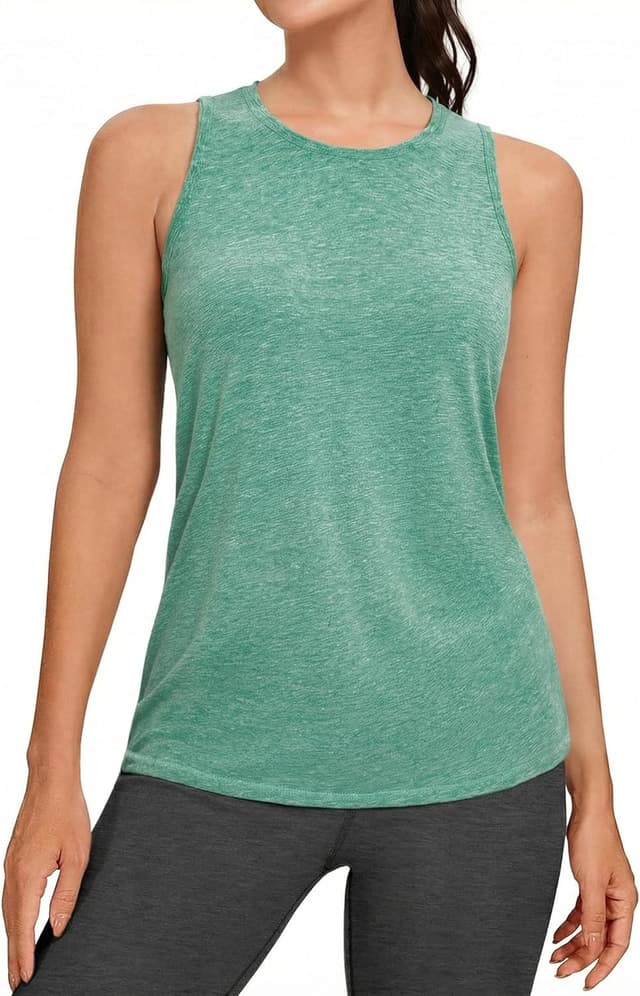 Detalle 2 de Gyabnw canottiera sportiva donna senza maniche in jersey traspirante con inserti in tulle sulla schiena