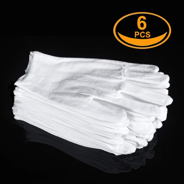 Thumbnail 3 de 3 Pairs White Cotton Gloves for Eczema Care