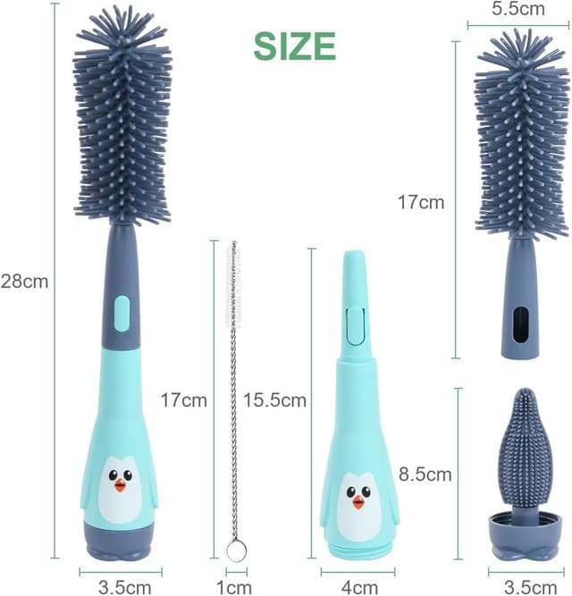 Detalle de Vicloon Baby Bottle Brush 3-in-1 cleaning