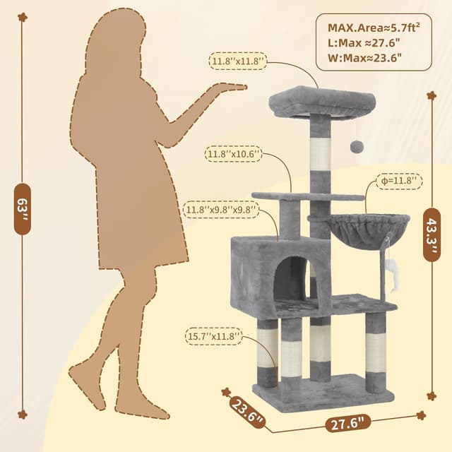 Thumbnail 4 de Heybly Cat Tree HCT004SW