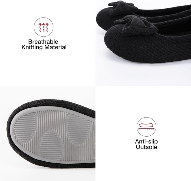 Thumbnail 6 de EverFoams Women’s Ballerina Slippers with Memory Foam & Stretchable Heel Design