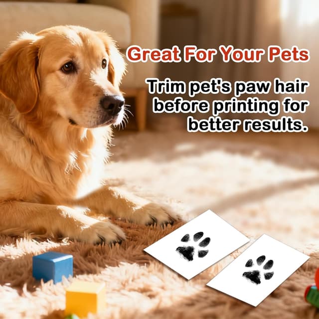 Detalle de PewinGo XL Set für Baby-Hand- und Fußabdruck (tintenfrei) inkl. Abdruckpads & Karten