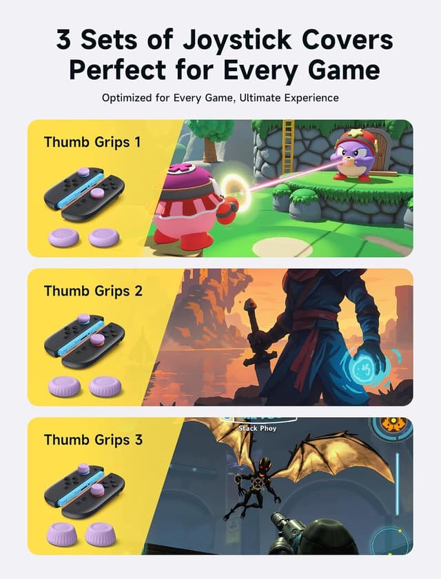 Thumbnail 3 de JSAUX Thumb Grips Switch 2 3 paia