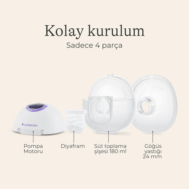 Thumbnail 6 de Lansinoh Tire-lait mains-libres Double discret sans fil : 4 modes, 9 niveaux et écran LED