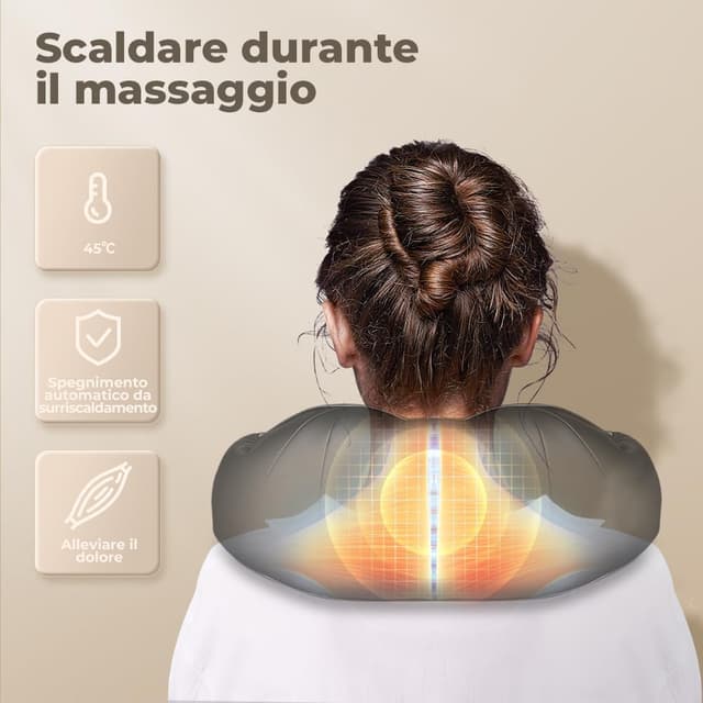 Thumbnail 2 de Massaggiatore shiatsu cervicale e per schiena 4D, 3 velocità 🧘