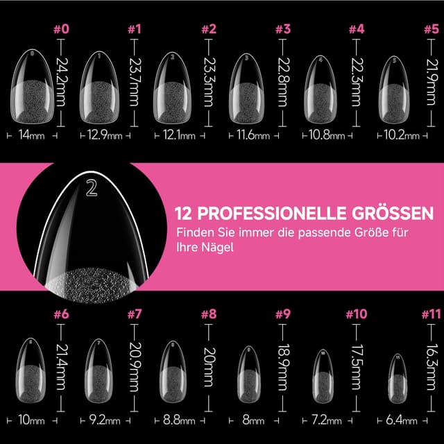 Detalle 2 de UNA GELLA Gel Nageltips Set 216 Stück