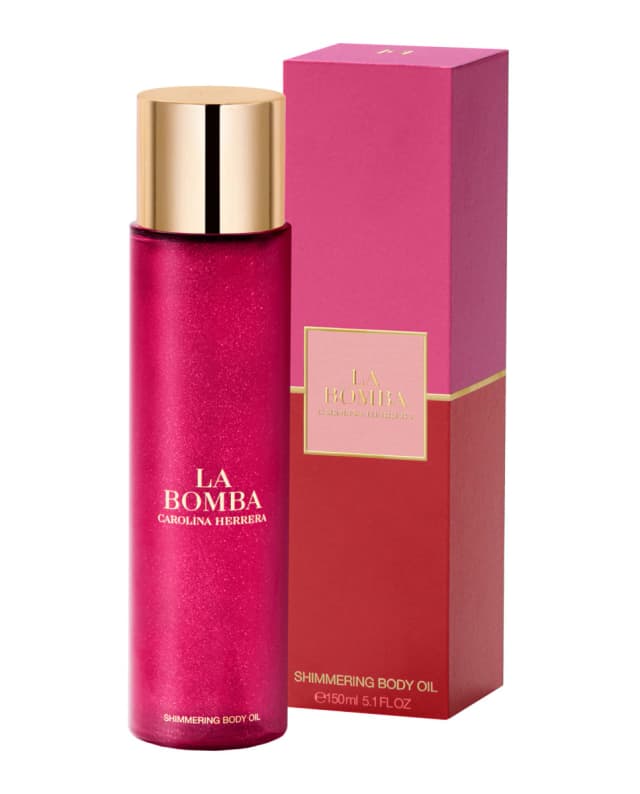 Detalle 2 de Carolina Herrera La Bomba Brillante Aceite Corporal 150 ml: brillo sedoso con aroma icónico