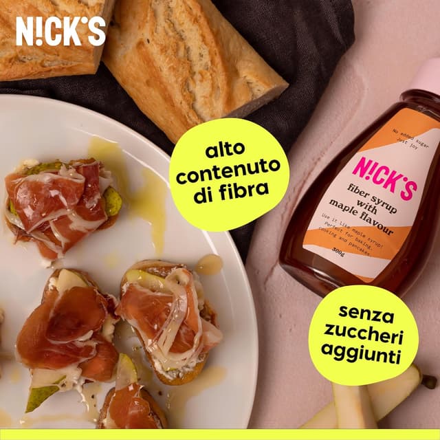 Detalle de NICKS Fiber Syrup sciroppo di fibra al miele, senza zuccheri aggiunti (300 g)