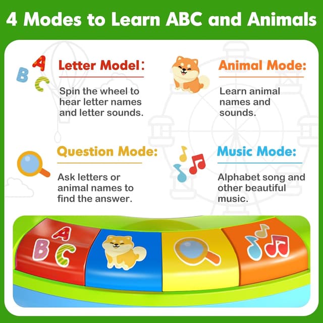 Detalle de Duchong Spin and Sing Alphabet Zoo for Toddler