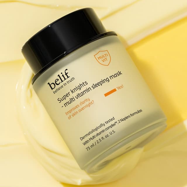 Detalle 2 de belif Super Knights Multi Vitamin Sleeping Mask — masque de nuit pour peau déshydratée (75 ml)