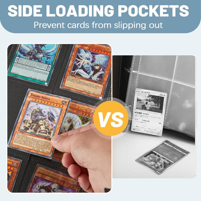 Detalle de Lictin 9-Pocket Trading Card Album (396 pockets) – black card binder for trading card games