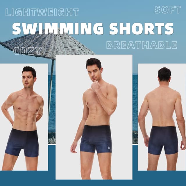 Detalle de AMZSPORT maillot de bain homme short à séchage rapide avec cordon de serrage