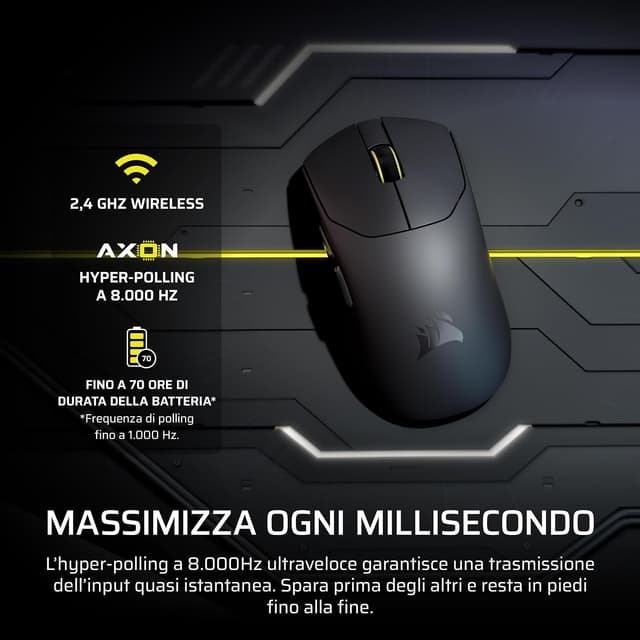 Thumbnail 4 de Corsair SABRE v2 PRO mouse gaming wireless 36g, 33.000 DPI