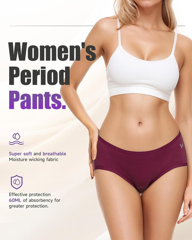 Thumbnail 6 de TANSTC Mutande Mestruali Cotone 3 Pack 4 strati