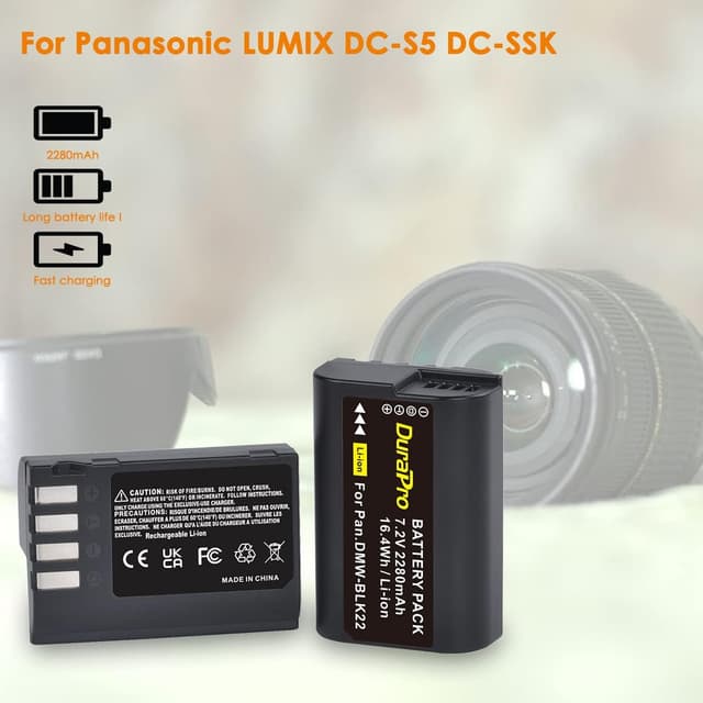 Detalle 2 de DuraPro DMW-BLK22 Akku 2280 mAh für Panasonic