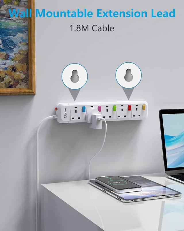 Detalle de Multi sockets extension lead 5 way