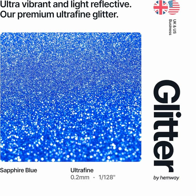 Detalle 2 de Hemway Ultra Sparkle Glitter Sapphire Blue 100g