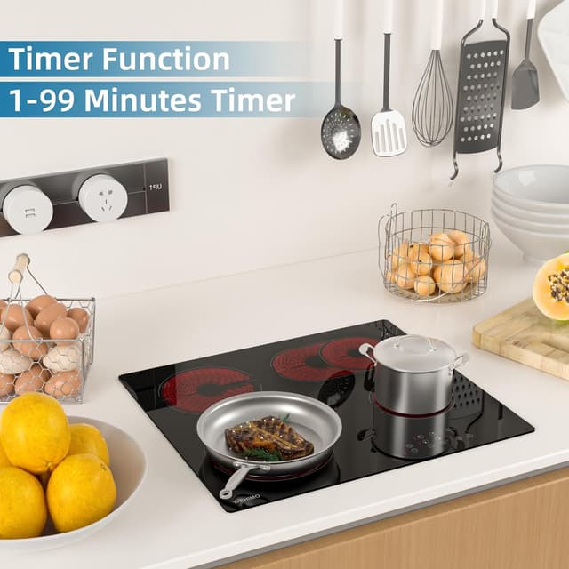 Thumbnail 6 de WEHIMO Glaskeramikkochfeld 7200W 4 Zonen