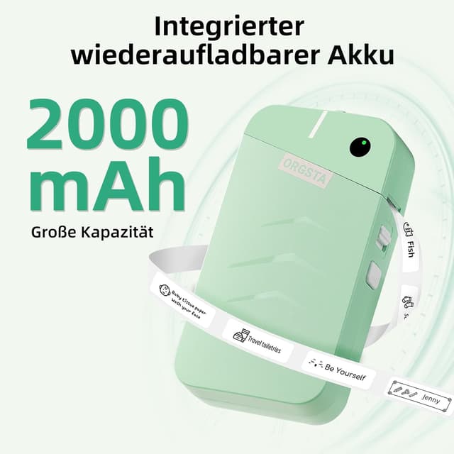 Detalle 2 de ORGSTA S001 Etikettendrucker 2000 mAh 🖨