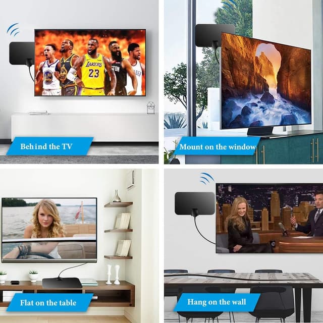 Thumbnail 4 de TV Aerial Newest 50 Miles DVB‑T2 indoor aerial