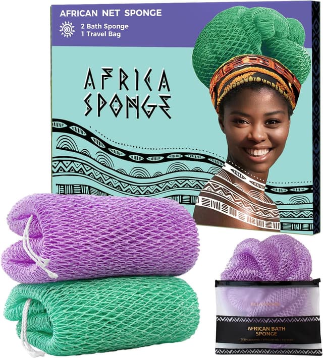Imagen de Afro Scrubber African Exfoliating Net Sponge 2-pack en OfertitasTOP