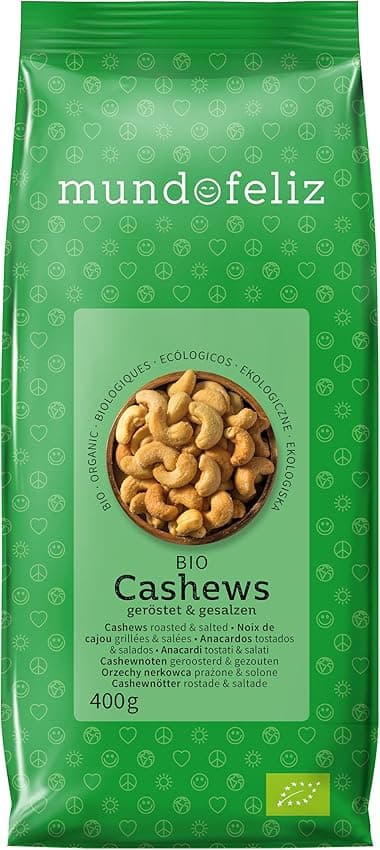 Imagen de Mundo Feliz Anacardos Ecológicos Tostados y Salados 800 g 🌱 en OfertitasTOP