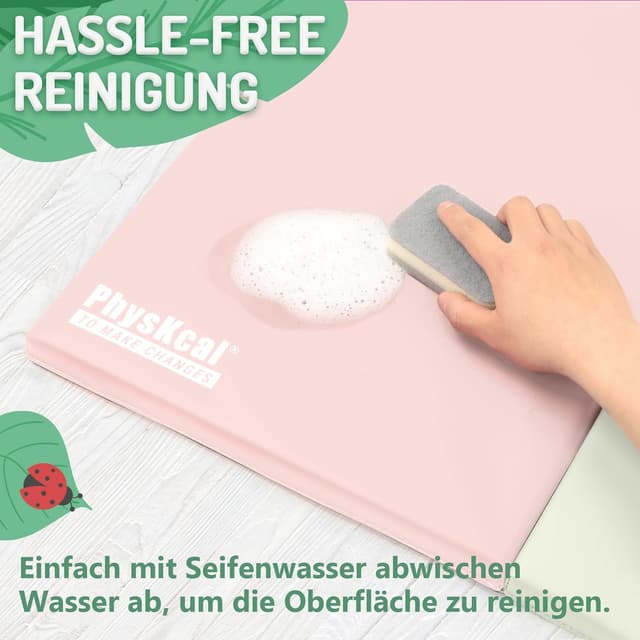 Thumbnail 6 de PhysKcal klappbare Weichbodenmatte 195 x 75 x 3 cm – faltbare Turnmatte mit Tragegriffen