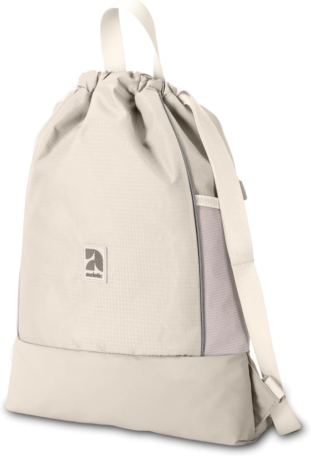 Detalle de AUDETIC Turnbeutel für Damen & Herren „Fit“ – Sportbeutel mit Kordelzug, verstellbaren Trägern, wasserabweisend (10 Liter)