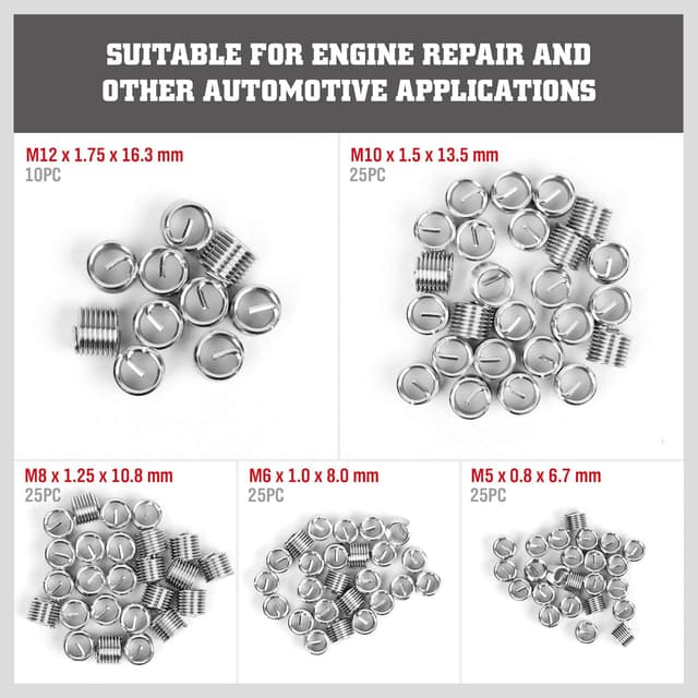 Thumbnail 4 de Metric Helicoil Thread Repair Kit 131-Piece