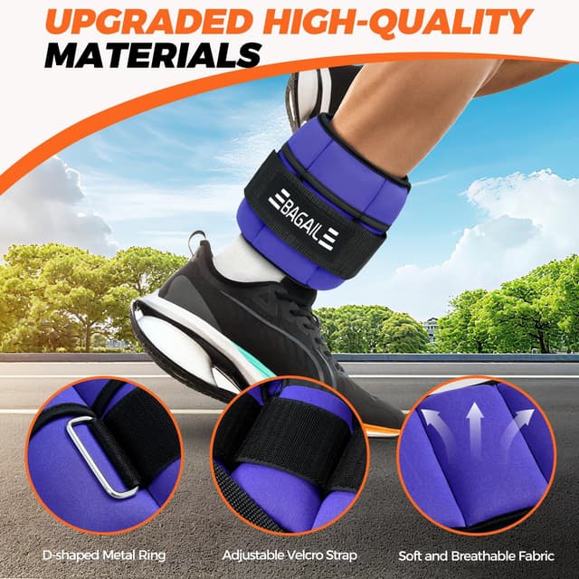 Detalle 2 de BAGAIL pesi per caviglia regolabili 0,45 kg