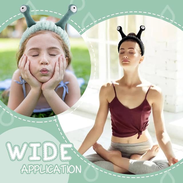 Thumbnail 6 de DRESHOW spa facial terry cloth towel headband with cat-ear design (2 pack)